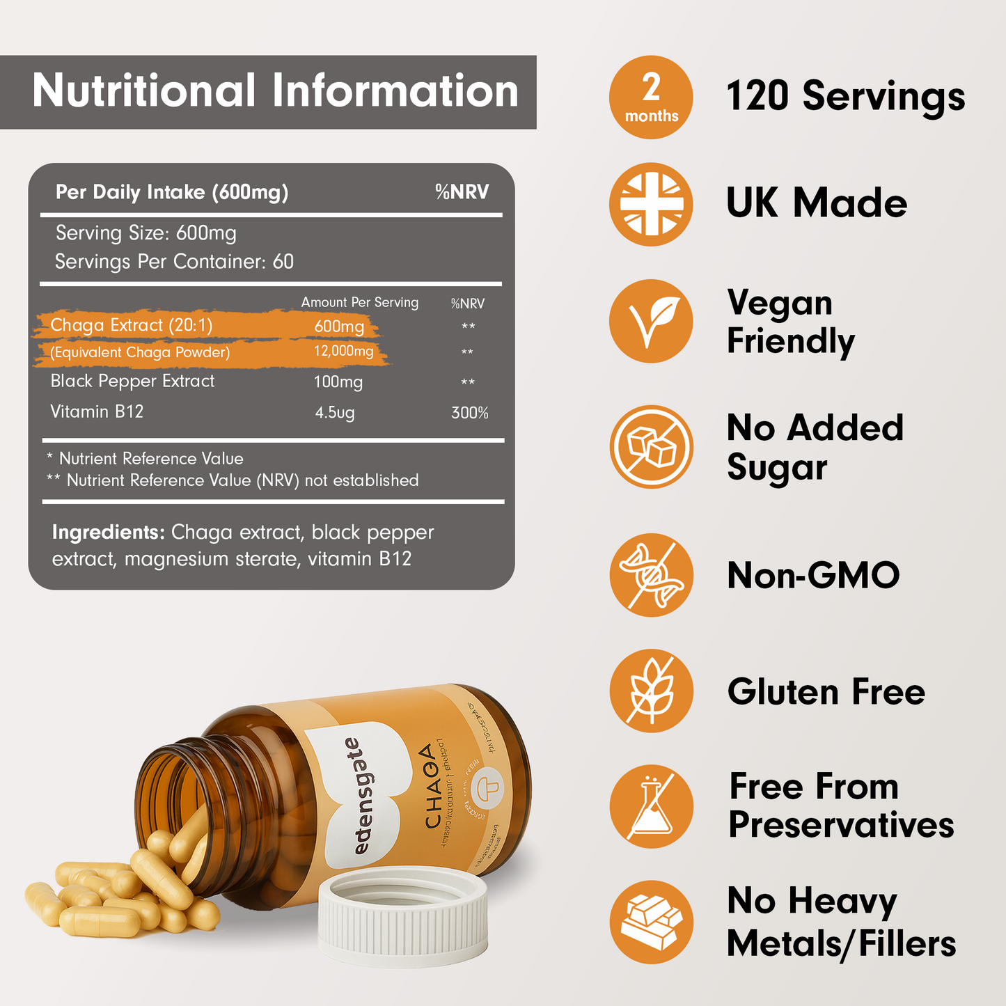 Chaga Mushroom Capsules - 120